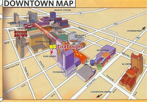 fremont street map las vegas